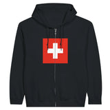 Sweat à capuche suisse coton mélangé broderie confortable