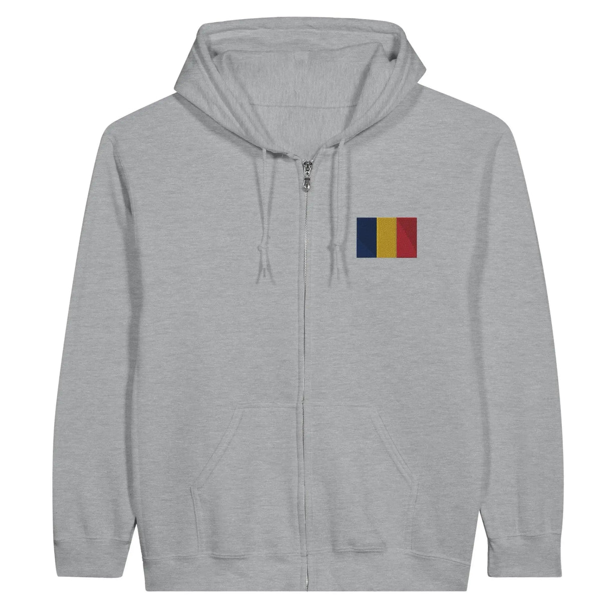 Sweat à capuche tchad coton mélangé broderie couleur