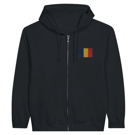Sweat à capuche tchad coton mélangé broderie couleur