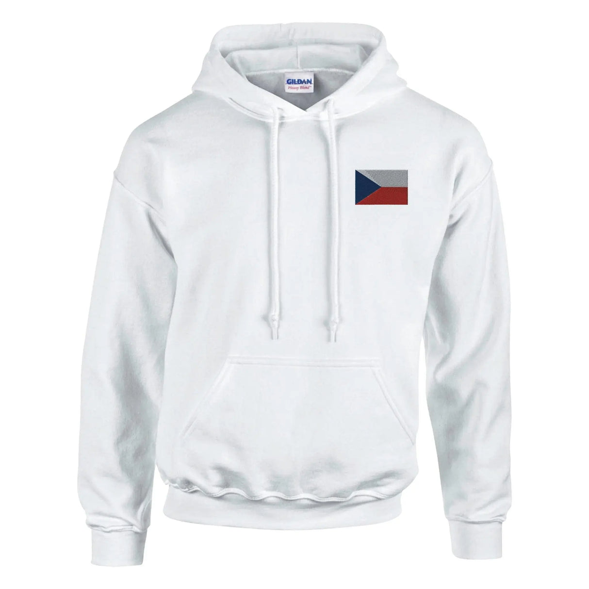 Sweat à capuche tchéquie coton mélangé brodé patriote