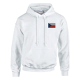 Sweat à capuche tchéquie coton mélangé brodé patriote