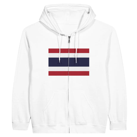 Sweat à capuche thaïlande coton mélangé fermeture éclair