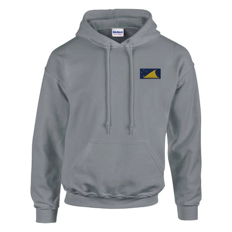 Sweat à capuche tokelau coton mélangé broderie couleur