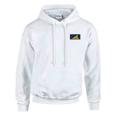 Sweat à capuche tokelau coton mélangé broderie couleur