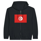 Sweat à capuche tunisie coton mélangé fermeture éclair