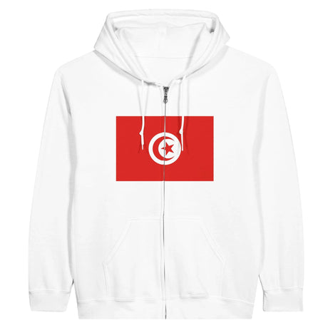 Sweat à capuche tunisie coton mélangé fermeture éclair