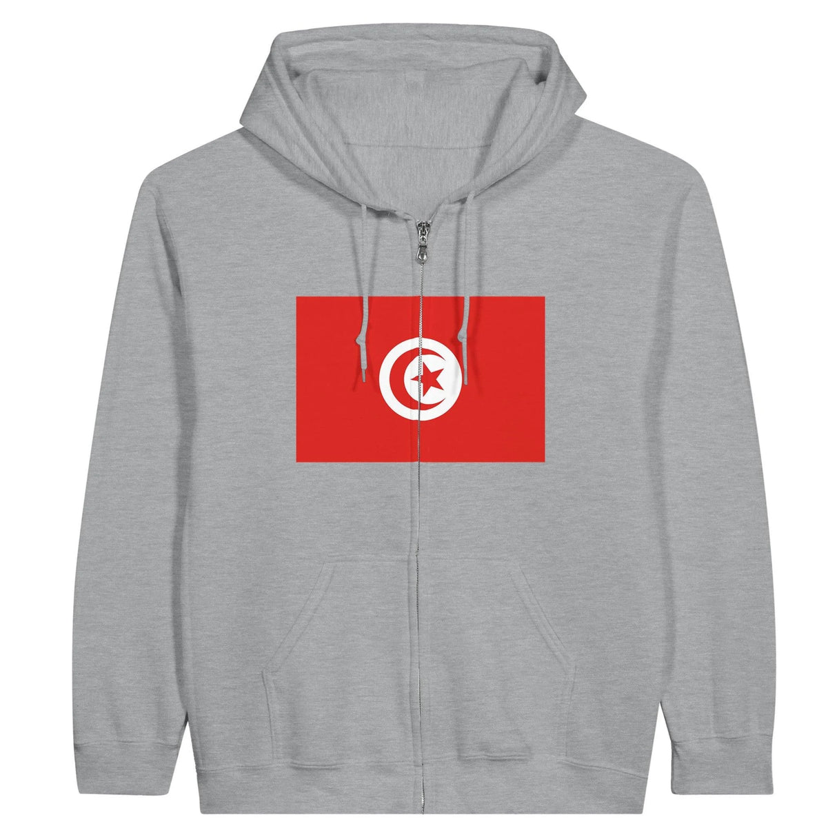 Sweat à capuche tunisie coton mélangé fermeture éclair