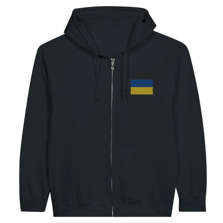 Sweat à capuche ukraine coton mélangé broderie couleur