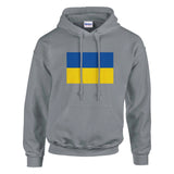 Sweat à capuche ukraine coton mélangé broderie couleur
