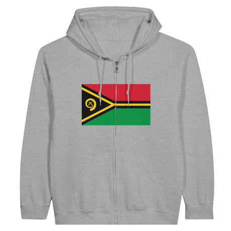 Sweat à capuche vanuatu coton mélangé fermeture éclair