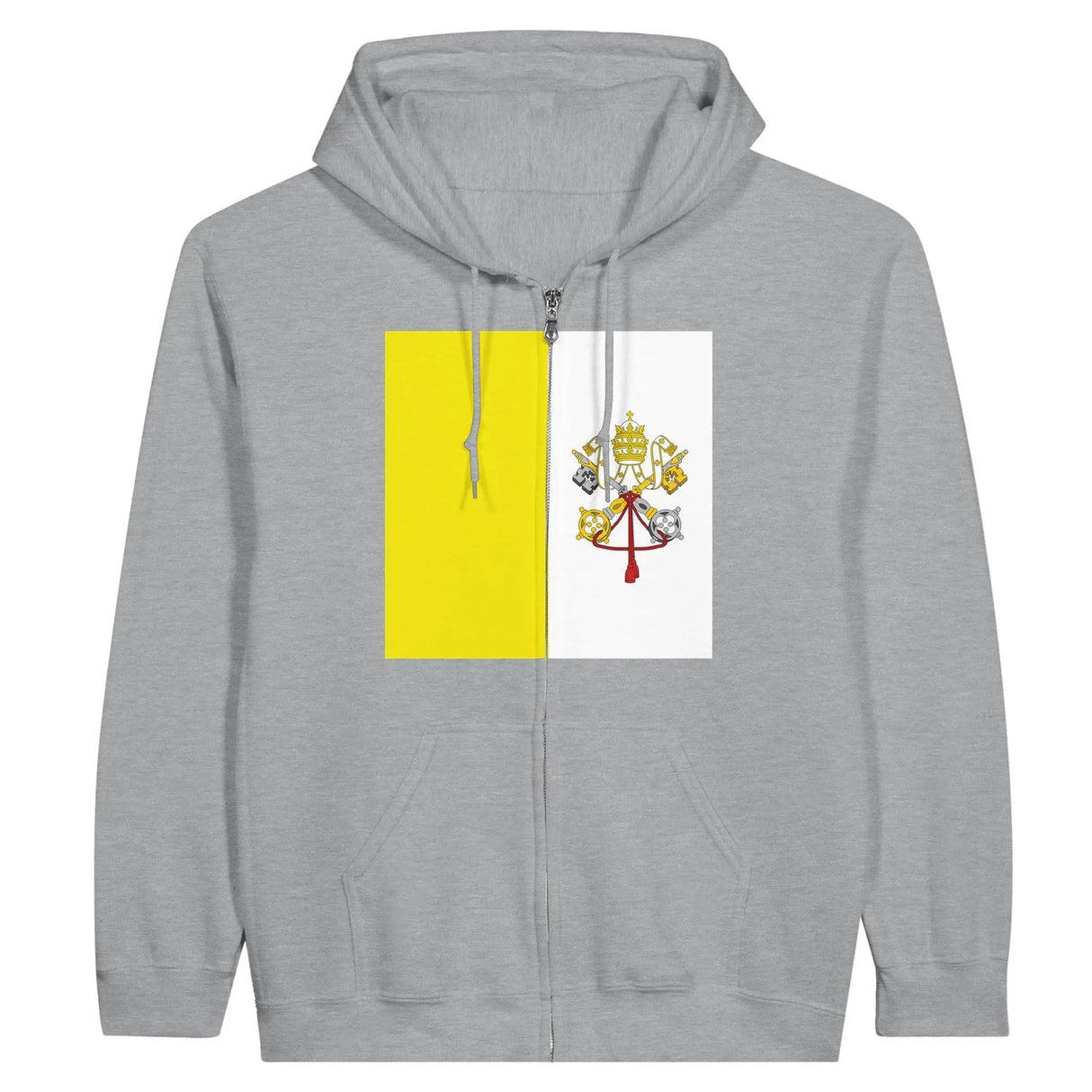 Sweat à capuche vatican coton mélangé fermeture éclair