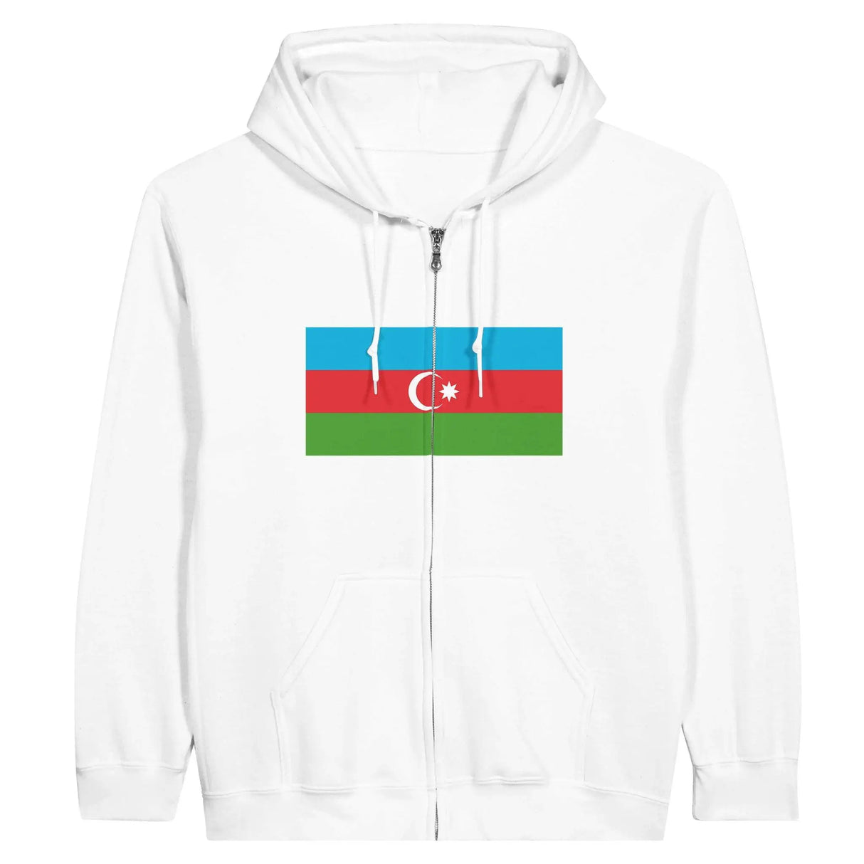 Sweat à capuche zippé azerbaïdjan coton mélangé brodé