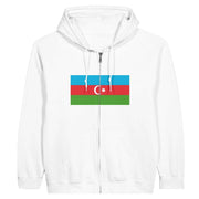 Sweat à capuche zippé azerbaïdjan coton mélangé brodé