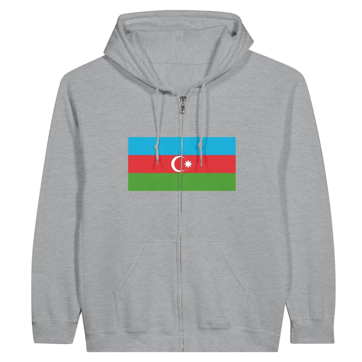 Sweat à capuche zippé azerbaïdjan coton mélangé brodé