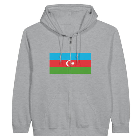 Sweat à capuche zippé azerbaïdjan coton mélangé brodé