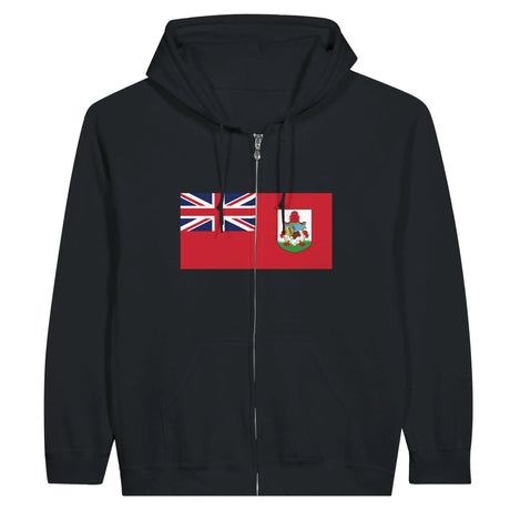 Sweat à capuche zippé bermudes coton mélangé broderie