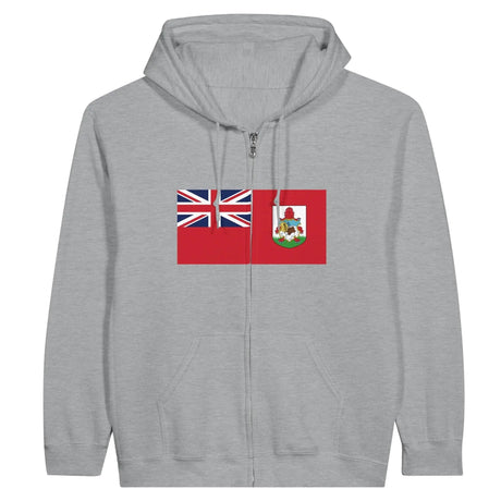 Sweat à capuche zippé bermudes coton mélangé broderie