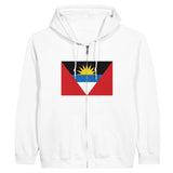 Sweat à capuche zippé drapeau antigua coton mélangé
