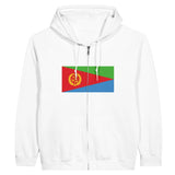 Sweat à capuche zippé érythrée coton mélangé brodé