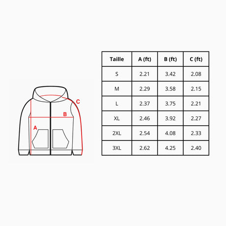 Sweat à capuche zippé états-unis coton mélangé brodé