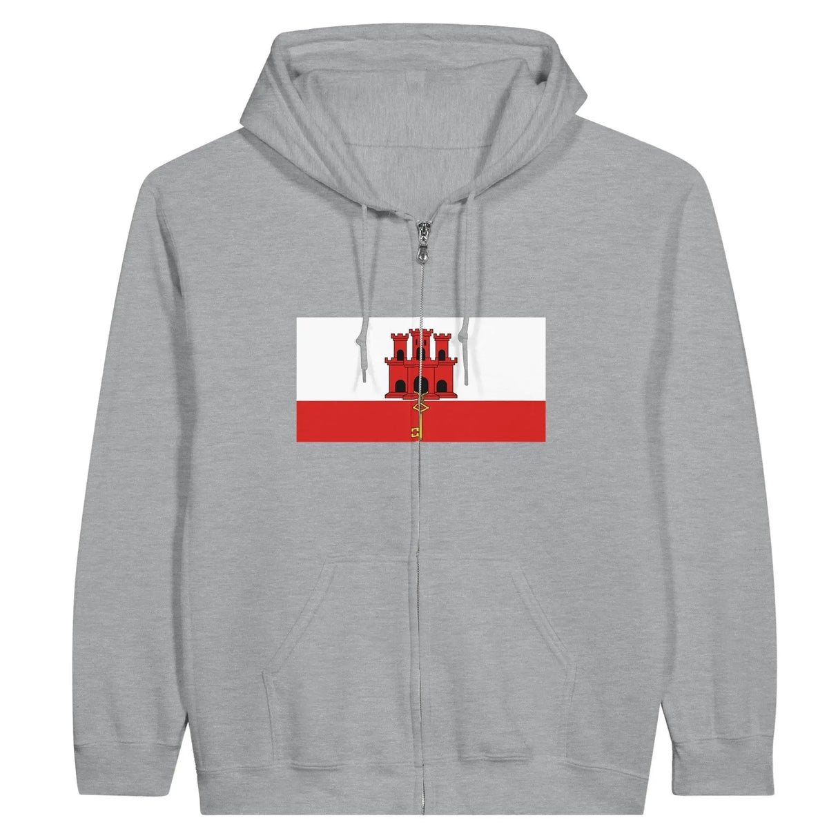 Sweat à capuche zippé gibraltar coton mélangé broderie