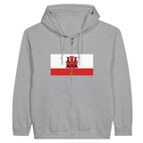 Sweat à capuche zippé gibraltar coton mélangé broderie