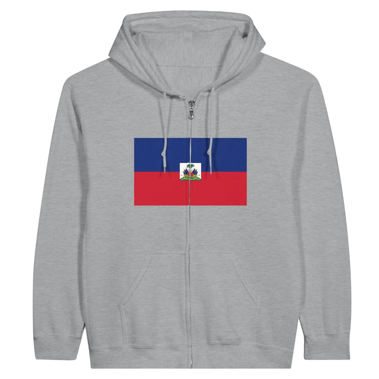 Sweat à capuche zippé haïti coton mélangé broderie