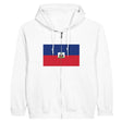 Sweat à capuche zippé haïti coton mélangé broderie