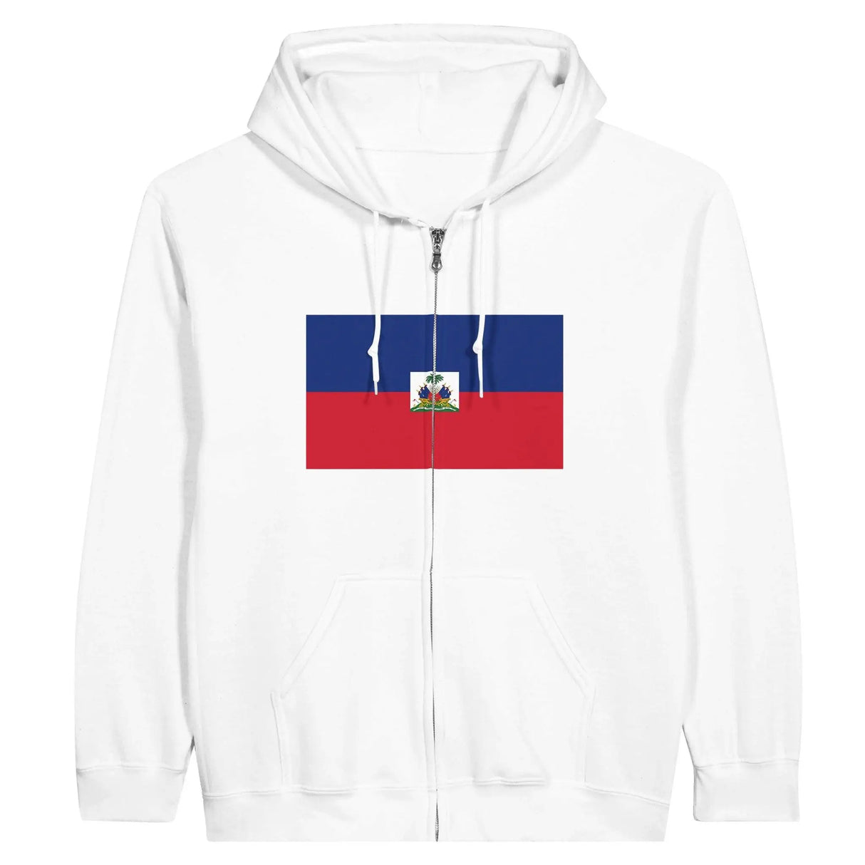 Sweat à capuche zippé haïti coton mélangé broderie