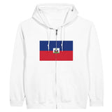 Sweat à capuche zippé haïti coton mélangé broderie
