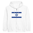 Sweat à capuche zippé israël coton mélangé broderie