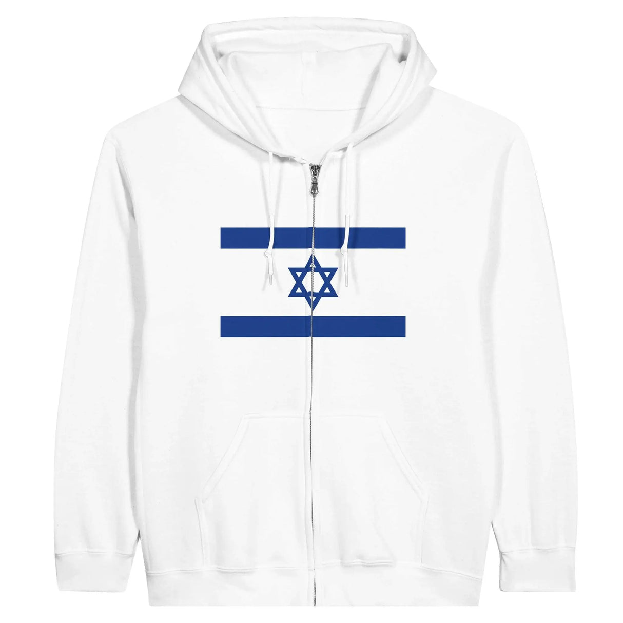 Sweat à capuche zippé israël coton mélangé broderie