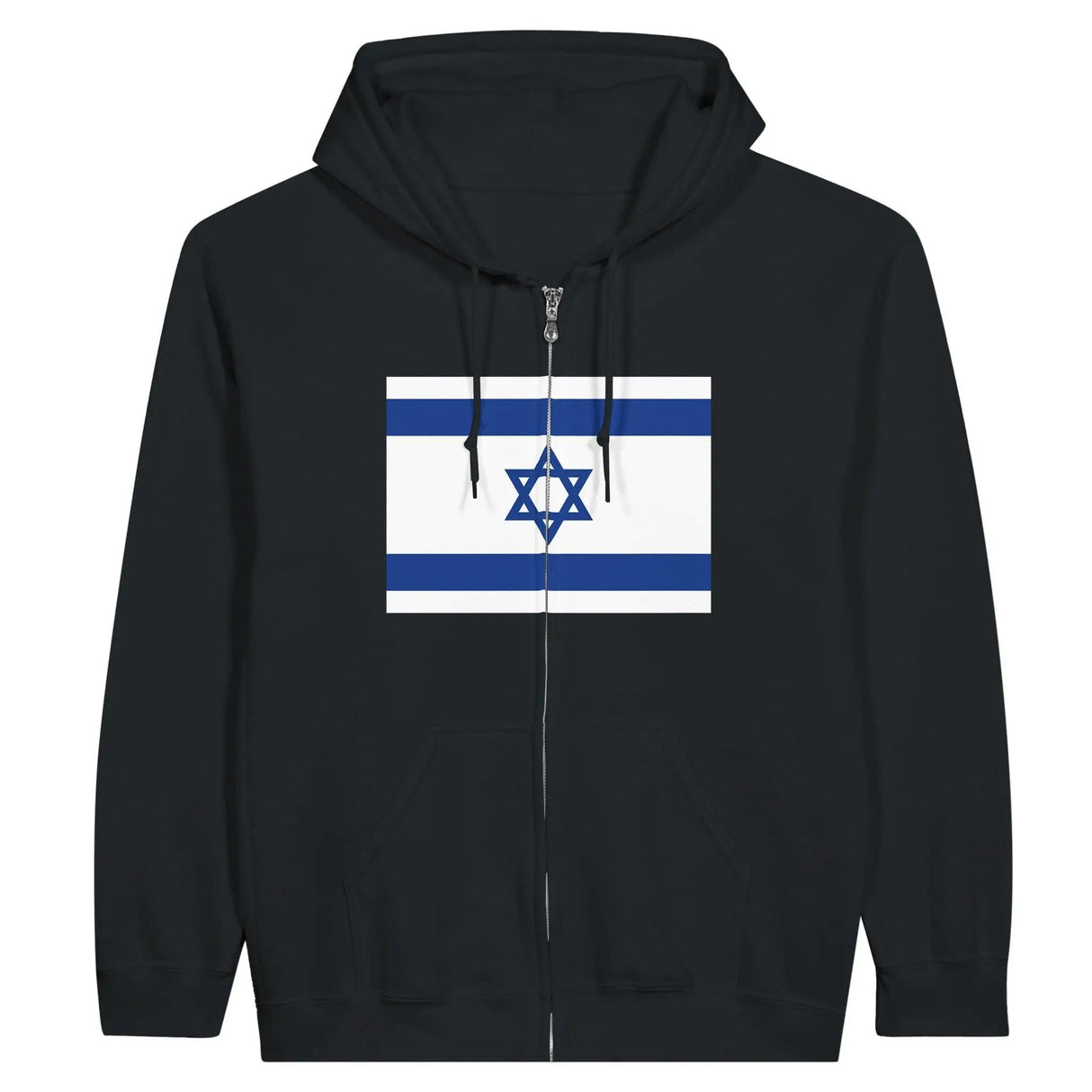 Sweat à capuche zippé israël coton mélangé broderie