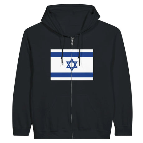 Sweat à capuche zippé israël coton mélangé broderie