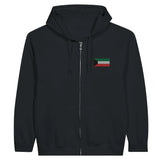 Sweat à capuche zippé koweït coton mélangé broderie