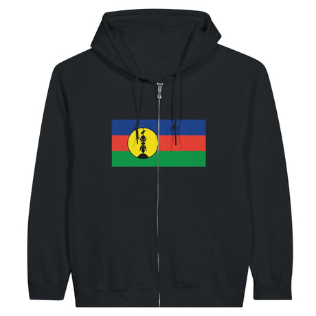 Sweat à capuche zippé nouvelle-calédonie coton broderie