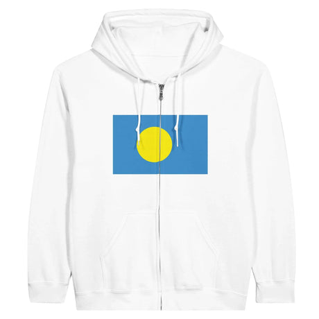 Sweat à capuche zippé palaos coton mélangé broderie
