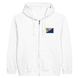 Sweat à capuche zippé pays-bas caraibéen broderie coton