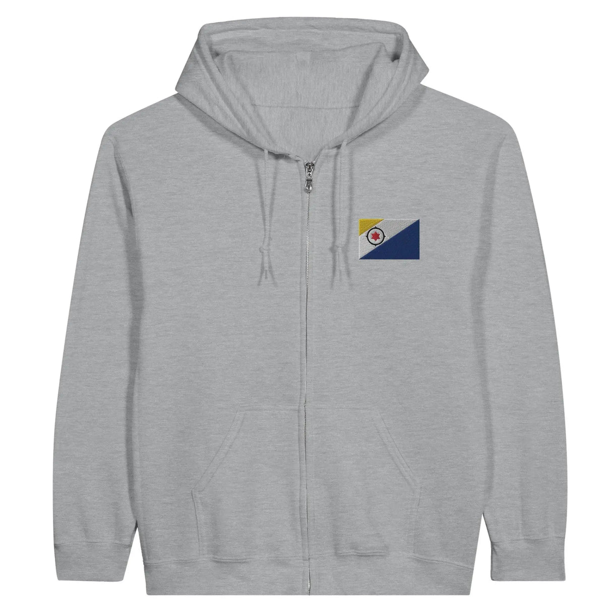Sweat à capuche zippé pays-bas caraibéen broderie coton