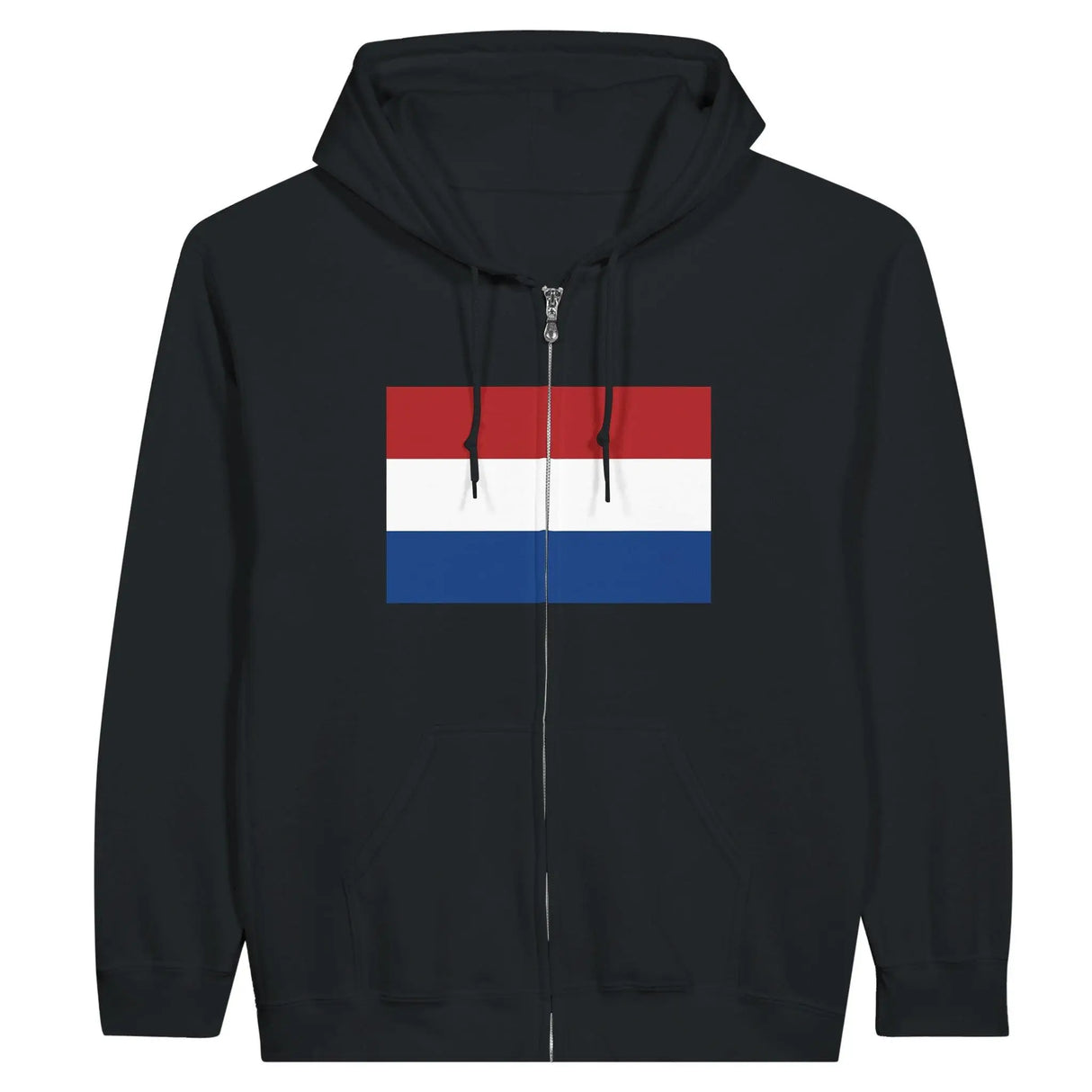 Sweat à capuche zippé pays-bas coton mélangé broderie