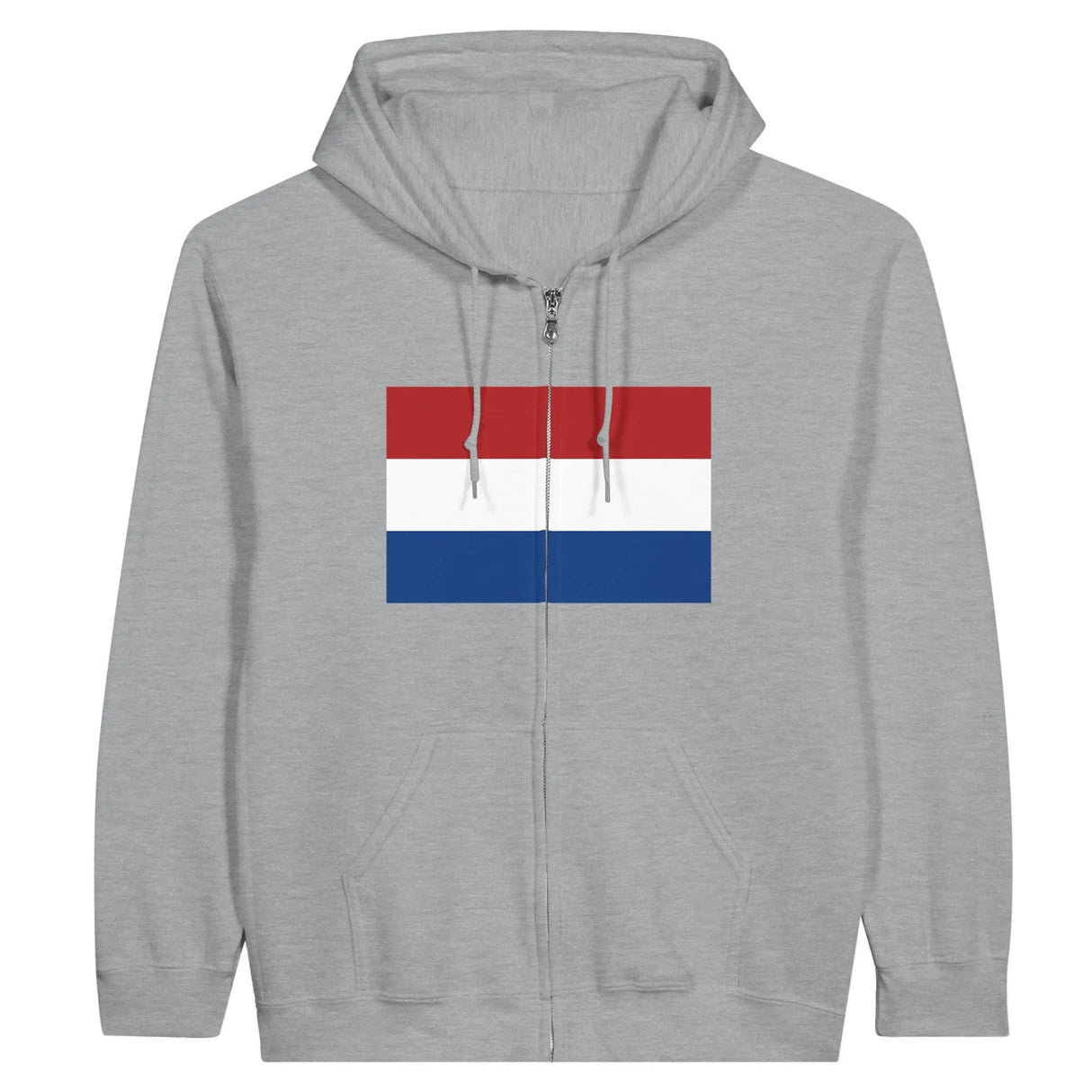 Sweat à capuche zippé pays-bas coton mélangé broderie