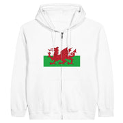 Sweat à capuche zippé pays de galles coton mélangé