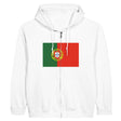 Sweat à capuche zippé portugal coton broderie confort optimal