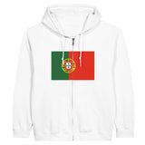 Sweat à capuche zippé portugal coton broderie confort optimal