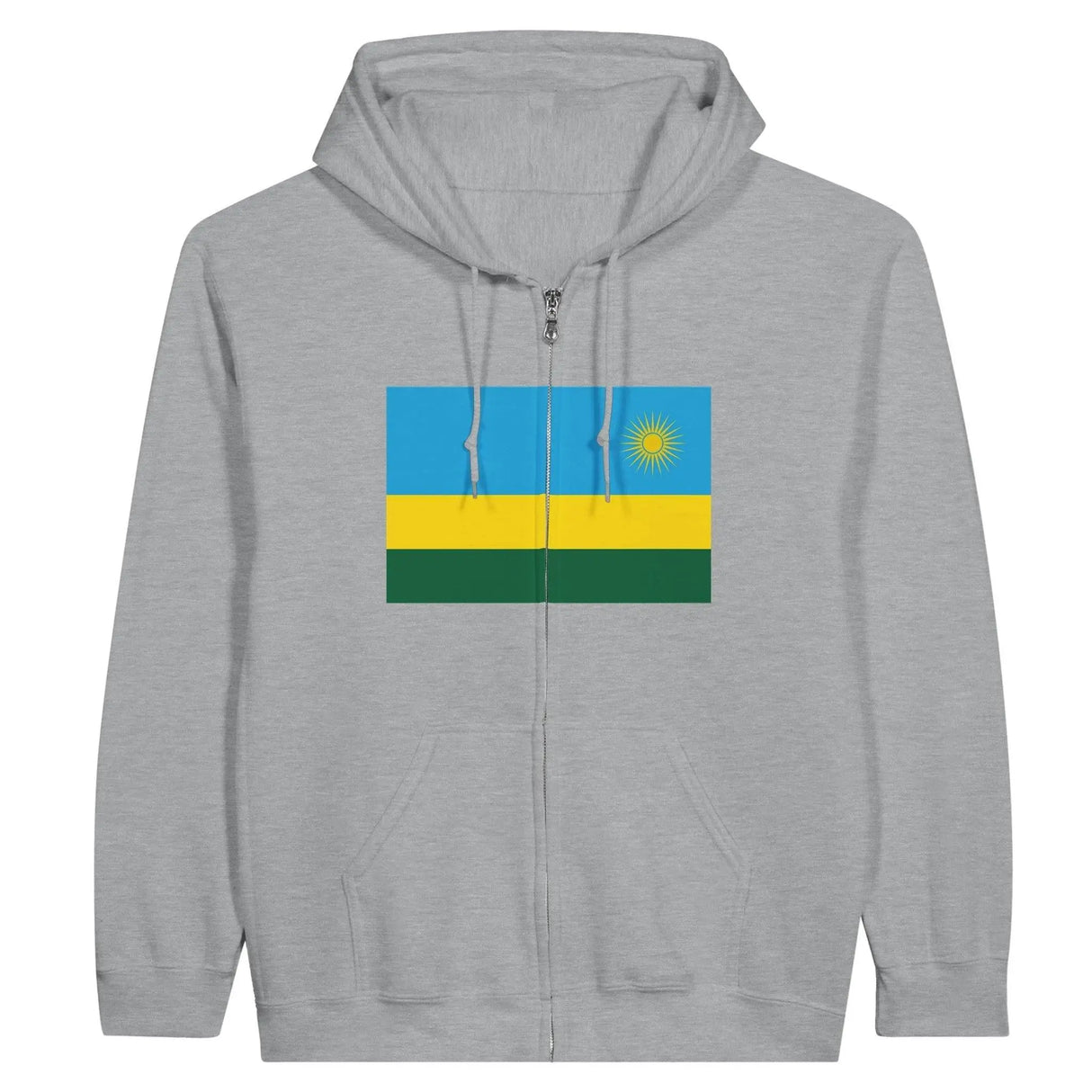 Sweat à capuche zippé rwanda coton mélangé confort optimal