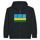 Sweat à capuche zippé rwanda coton mélangé confort optimal