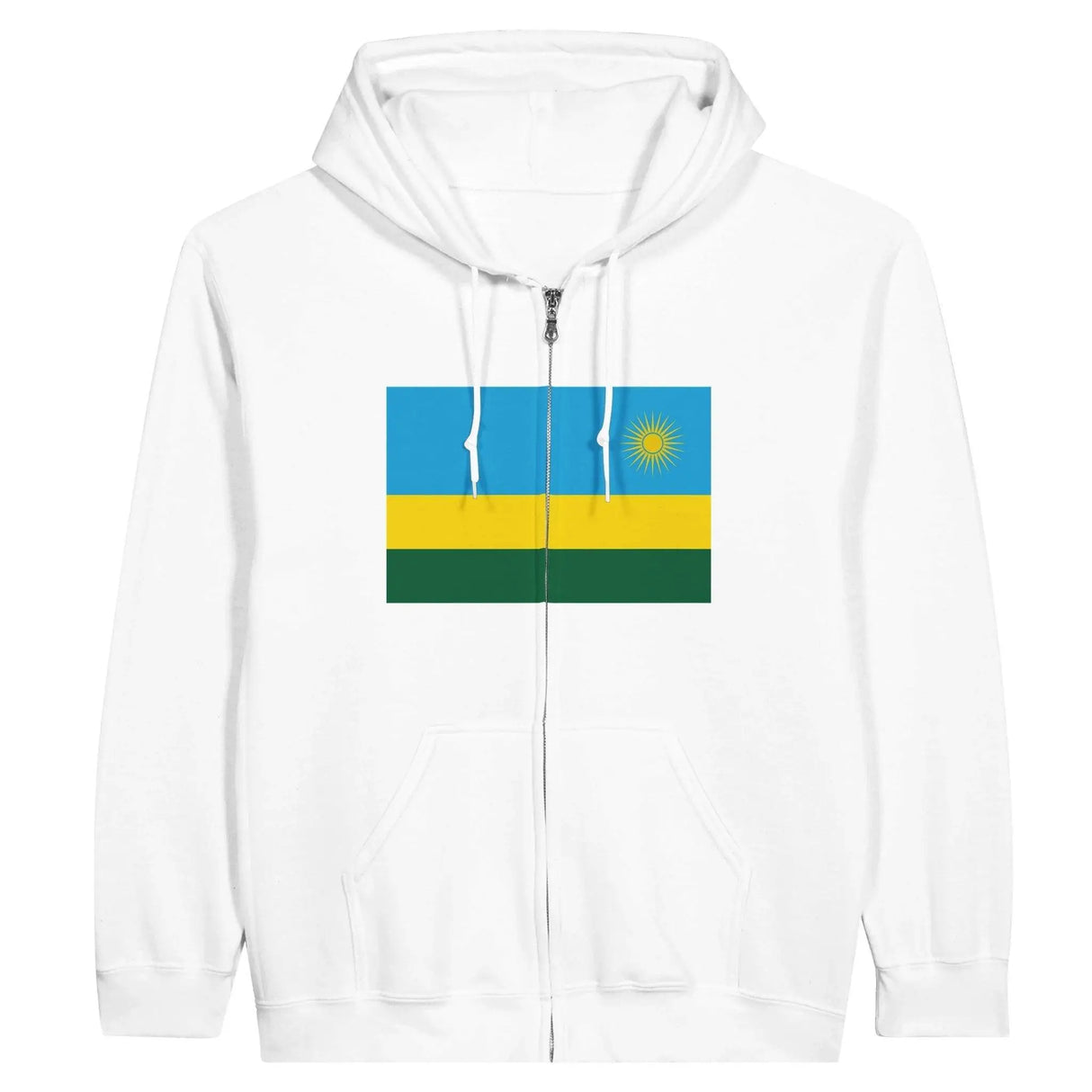 Sweat à capuche zippé rwanda coton mélangé confort optimal