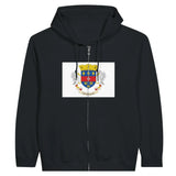 Sweat à capuche zippé saint-barthélemy coton broderie