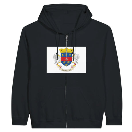 Sweat à capuche zippé saint-barthélemy coton broderie