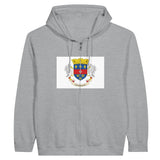 Sweat à capuche zippé saint-barthélemy coton broderie